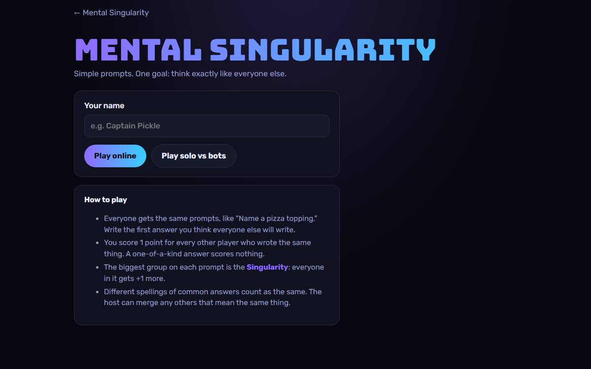 Mental Singularity screenshot